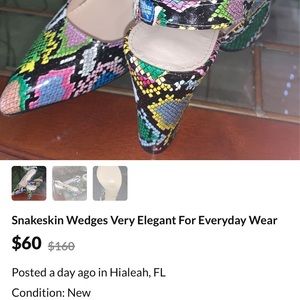 Snakeskin Wedges Very Elegant